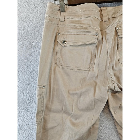 White House Black Market Pants Womens 8 Crop Leg Cargo Stretch Casual Pockets - Picture 9 of 16